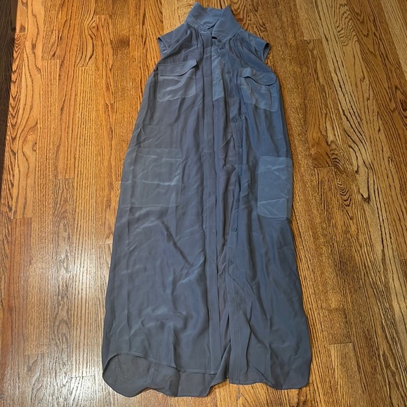 T by Alexander Wang Woman’s Grey Silk Button Down Size S - Picture 1 of 5